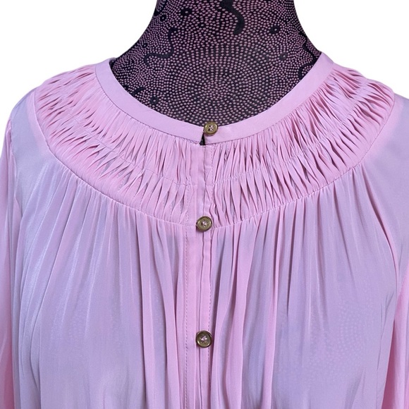 Ramy Brook Sz L Isla Puff Sleeve Pink Top - Picture 2 of 6